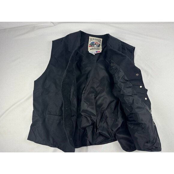 Schaefer Outfitter 705 Men's Black Canvas Ranger Vest XL EUC Made In USA - Picture 3 of 6